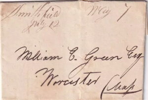 1821�N �X�~�X�t�B�[���h ���[�h�A�C�����h�B �u�E�F�C7�v 1�y�[�W �Z�Z���E�E�B���\���̎莆 �v���r�f���X��