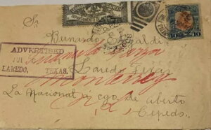 O) 1914年メキシコ、ラレド独立記念、イグナシオ・アジェンデ10セント、広告LAR