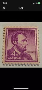 4セントバイオレット大統領リンカーン上記の切手は非常に珍しい