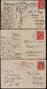 �I�[�X�g�����A KGV 1d �Ԃ��F���� 1915-17 �N�̃|�X�g�J�[�h �a�����A�N���X�}�X�A�i�F�B(16)