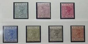 �L�v���X QV 1882-86 Die I Wmk Crown CA SG16a-22 �R���v�Z�b�g - MLH-OG - CV: 900�|���h