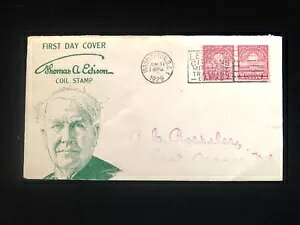 DC Vg 1929N611 FDC #656 yAAROESSLER CASCHET THOS EDISON