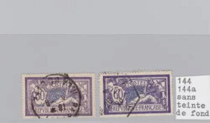 ؎ tX YVERT 144 144a 60c Sans Teinte de Fond - wiȂ