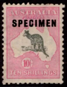 I[XgA [X 1929 SM Wmk 10/- O[sN XyV SG 112s MNG Cv $750 [D5905]