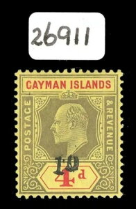 PC} 1908 KEVII 1d on 4d Revenue BRANDON CERTIFICATE vfm. SG 29 var.