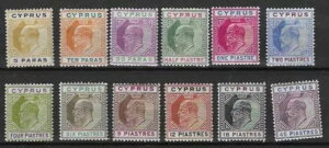 CYPRUS SG60/71 1904-10 12���Z�b�g MTD �~���g