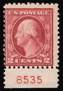 US # 499h "MINT OG NH* { "BOSTON LAKE" } 2c PL# WASHINGTON "SCARCE CV$ 1,050.00