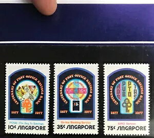 �V���K�|�[�� 1977 POSB �Z���e�i���[ �o���G�e�B Perf 14 �Z�b�g 3v MNH ���Ɋ�