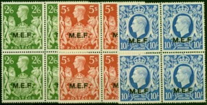�����R 1943-47 3�̃Z�b�g �g�b�v�o�����[ SGM19-M21 �X�[�p�[MNH 4�̃u���b�N