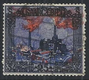 ザール 1921 MI 69aI Plare Error 署名 HoffmannBPP CANC VF