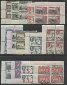 NYASALAND - 1945�N �R�[�i�[�}�[�W���u���b�N 4�� UM(MNH) SG.144-157 (REF.E20)