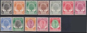 (F274-41)1950 Malaya KENDAH p[cZbg 12stamps Rice &Sultan Badlishah MUH &MH(AP)