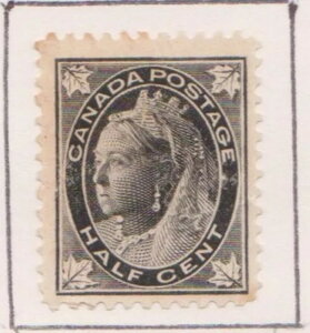 (F207-16) 1897年 カナダ 1/2セント ハーフセント 黒 QVIC 切手 MNG (P) (DH15)
