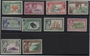 F124-2 1940�N �s�g�P�A�����R���N�V���� �؎�10���Z�b�g KGVI 1/2�y���X����1/- MH JC13