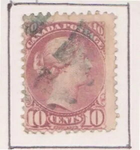 (F201-61) 1873-95年 カナダ 10セント ライラック QVIC 切手 (BK) (DH15)