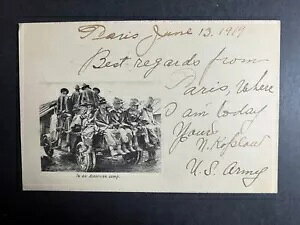 1919年、アメリカ兵がパリからスーフォールズ(サウスダコタ州)に送った赤十字のポストカードの表紙