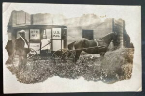 1907�N �|�X�_�� NY USA RPPC ���ʊG�t���J�o�[ �č��X�֔z�B�����S��
