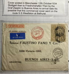 1934�N �C�M���X �O���[�t�E�c�F�b�y���� LZ127 �q��X�փJ�o�[�i�h�C�c�o�R�A���[���`���s���j
