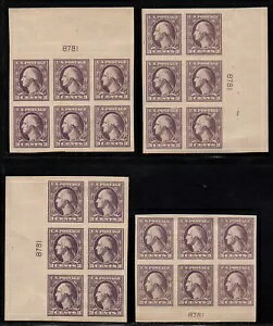 $US Sc#535 M/2H-2NH/VF �󏭃}�b�`���O�v���[�g�u���b�N�ACv. $430