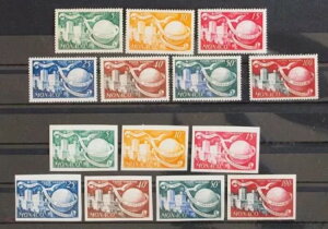 ���i�R 1949�AUPU�ACpl Superb MNH/** Perf + ImPerf �Z�b�g LOOK�AGlobe�APostal Union