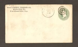 1874-1886 ROUNDY, PECKHAM & CO. �~���E�H�[�L�[ WI �؎� �X�փJ�o�[ ����