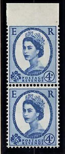 GB 1958 SG576 4d M/C �E���g���}���� �y�A �X�^���v�Ɨ]���̕s���S�G���[ (1158)