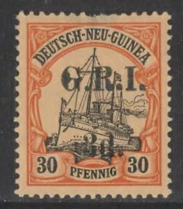j[MjA G.R.I. 1914 6mm Opt 3d on 30pf Genuine Stolow Marking SG8 MLH #BR309