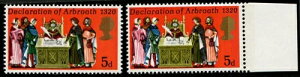 1970 Annivs 5d SG 819 VARIETY�A�uEMERALD�v�ȗ� (�j���p�}���g���Ώ�) U/M...