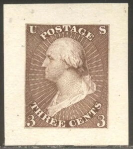 アメリカ #11-E7c 希少エッセイ - 3c ワシントン、ブラウン