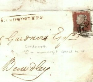 GB 1d Jo[ 1844 eLZ *Curdworth Penny Post*  o[~K 496e