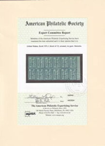 Teese & Company Penny Post�A�t�B���f���t�B�A�A�y���V���o�j�A�B Scott# L137L1 Block-12 APEX CERTIF.