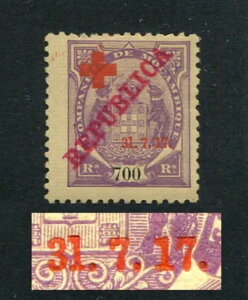 モザンビーク会社(ポルトガル)1917年象#113B「31」の大きい「1」、MH FVF