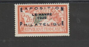 1929 N tX Esposizione Philatelic le Havre Unif N.257A - Mlh MF52807