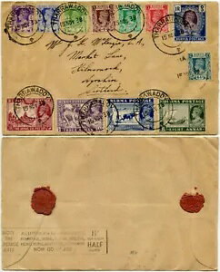 �r���} 1938 FDC �}���`�t�����L���O �^�����W �X�R�b�g�����h �X�֗��� PMK + BOC �V�[��