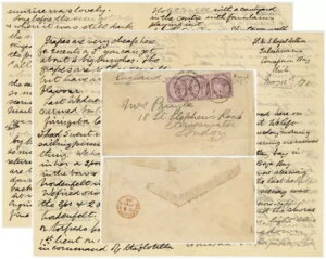 1893�N�A���C�����E�A�[�T�[������v�����O���ւ̎莆�B�`���S���ł̐����Ȃǂɂ��āB
