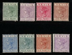 NEVIS SG25/34(Exc.30+32) 1882-90 Zbg MTD ~g