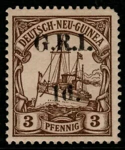 j[MjA SG1 1914 1d on 3pf uEuBLUNT CORNERvMTD ~g