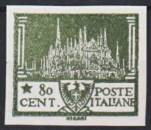 Regno 1922 Prova Della Serie Artistica Duomo E Scudo 80 Centesimi Cisari Cert