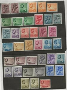 �Z�C�V�F�� SG 135/145a & 146a/149a ���ڂ̃��b�g 1938/49 GVI �Z�b�g �����̐F����