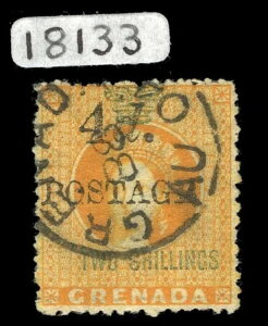 Oi_ 1888 QV 4d on 2s "SHILLINGS" ̍ŏ "S" ]l VFUBSG 41cB