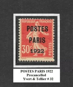 tX 1922N vLZ pX 1922N 30Zg  Sower vf Vi MNH Y&T #32