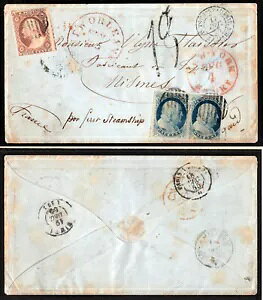 スコット11と9のペアは1856年にニューオーリンズからニューヨーク経由でフランスへ向かう最初の蒸気船に乗船した。