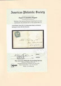 1844 �N 9 �� 26 ���A�t�B���f���t�B�A�A1 �y�[�W�̎莆�AScott# 75L1 Hale & Company�AAPEX CERTIF �t���B