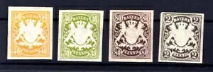 Bavaria 65/68U Untoothed ** MNH POSTFRISCH+�F�� 880EUR (BA2206)