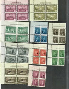 �J�i�_ Sc#o16-o25 M/NH/VF�A�v���[�g�u���b�N UL �R�[�i�[�ACv. $851.50