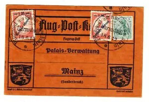 Germany AIR POST SEMI OFFICIAL-GELBER HUND-Sc#CL4(x2)-FLUGPOST AM RHEIN