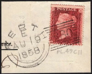 GB-Sg 36 Spec C11 1d Red Plate 49 PK�BRPS Cert�ɂ��VFU�̗�