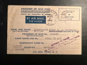 1945�N�A�č��ߗ���Oflag IX AZ�h�C�c�ւ̕ߗ��J�o�[�����o�l�ɕԑ�����܂���