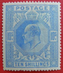 GB KEVII 1902 SG 265 10/- �E���g���}���� �ɔ��}�E���g �~���g �J�^���O���i ?1000.00