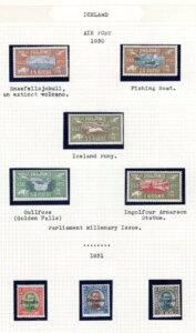 アイスランド 1928-1959 ミント アイスランド航空郵便切手コレクション(カドリールページ)